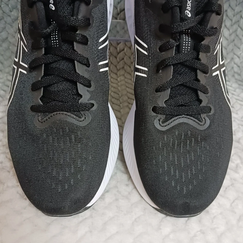 Asics Black and White Athletic Running Shoes